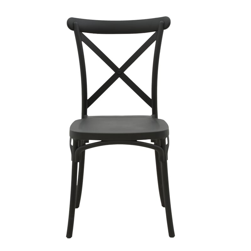 Καρέκλα Crossie pp σε ανθρακί απόχρωση 38x46.5x82εκ - Image 4