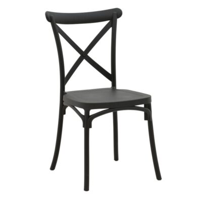 Καρέκλα Crossie pp σε ανθρακί απόχρωση 38x46.5x82εκ