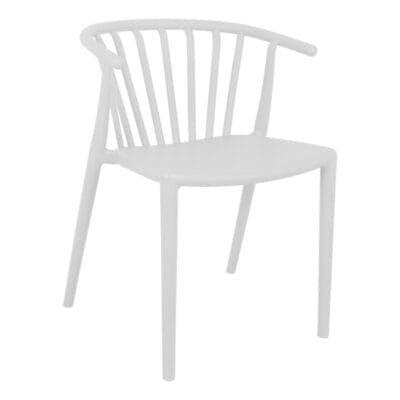 Πολυθρόνα Zelma pp σε λευκή απόχρωση 55x53x73εκ