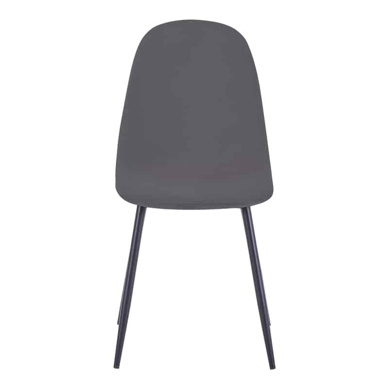 Καρέκλα Bella ανθρακί βελούδο ύφασμα-πόδι μαύρο μέταλλο 43x52x88εκ - Image 4