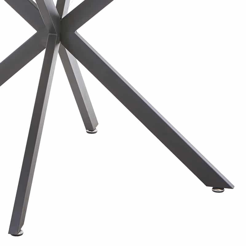 Τραπέζι Stoyen λευκό μαρμάρου κεραμικό-μαύρο μέταλλο Φ120x75εκ - Image 4