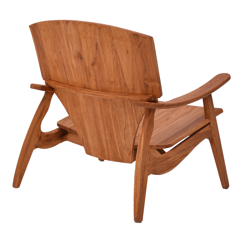 Πολυθρόνα Brazin φυσικό teak ξύλο 72x71x77εκ - Image 2