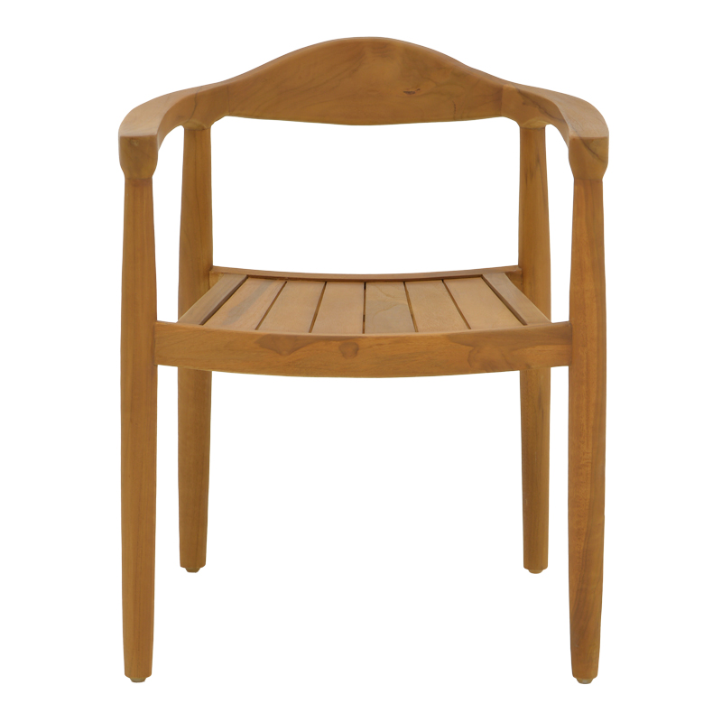 Πολυθρόνα Ganny teak ξύλο σε φυσική απόχρωση 59x56x71εκ - Image 4