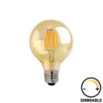Λαμπτήρας LED G95 Bulb dimmable 4W E27 200-220V amber
