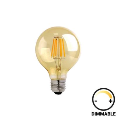 Λαμπτήρας LED G125 Bulb dimmable 8W E27 amber