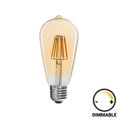 Λαμπτήρας LED ST64 Bulb dimmable 4W E27 amber