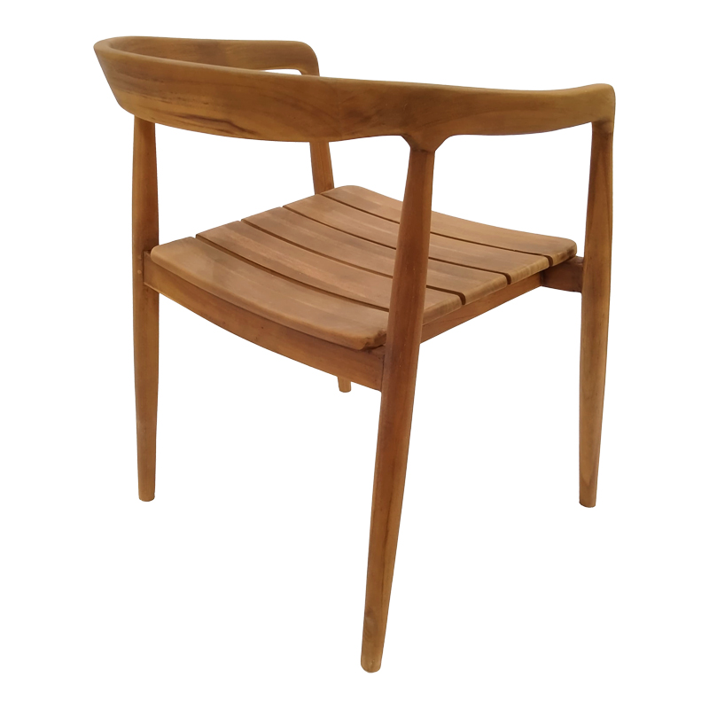 Πολυθρόνα Noody teak ξύλο σε φυσική απόχρωση 62x55x75εκ - Image 2