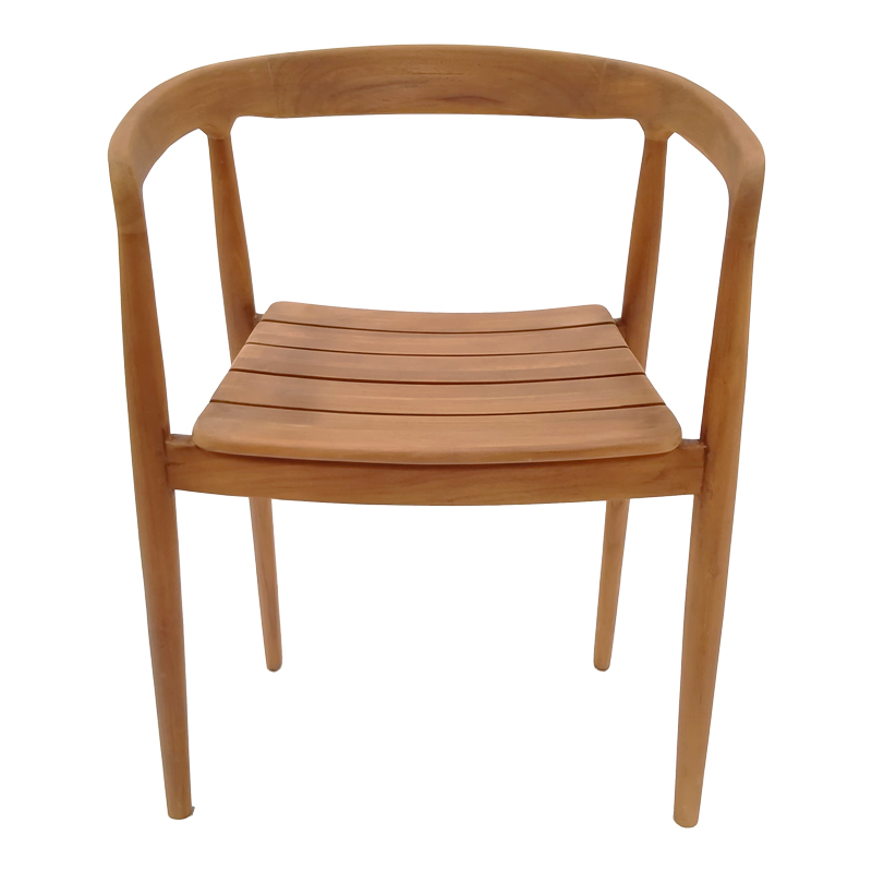 Πολυθρόνα Noody teak ξύλο σε φυσική απόχρωση 62x55x75εκ - Image 4