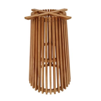 Βάση τραπεζιού μπαρ εσωτερικού χώρου Galy mindi ξύλο σε φυσική απόχρωση Φ60x90εκ