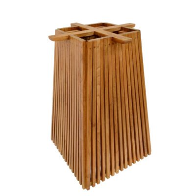 Βάση τραπεζιού μπαρ εσωτερικού χώρου Darius mindi ξύλο σε φυσική απόχρωση 60x60x90εκ