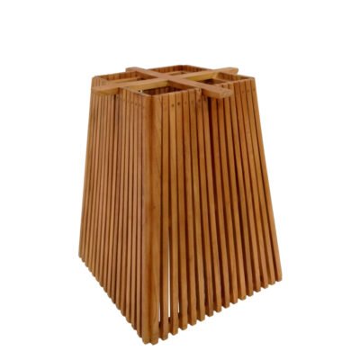 Βάση τραπεζιού εσωτερικού χώρου Darius mindi ξύλο σε φυσική απόχρωση 60x60x75εκ