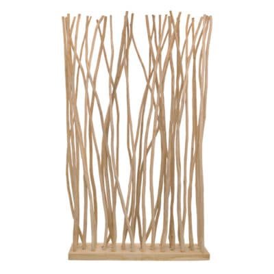 Διακοσμητικό δαπέδου Barbin teak-suar ξύλο σε φυσική απόχρωση 120x25x200εκ