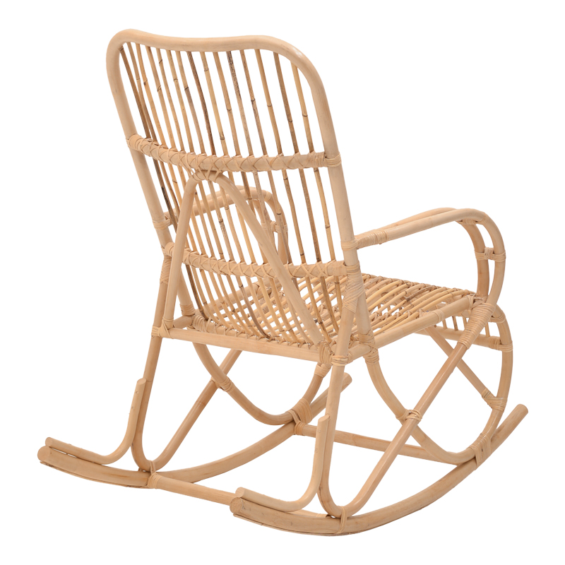 Κουνιστή πολυθρόνα Cormeny rattan σε φυσική απόχρωση 108x71x103εκ - Image 2