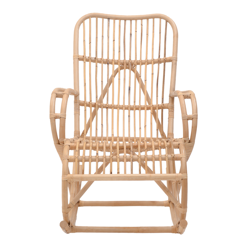Κουνιστή πολυθρόνα Cormeny rattan σε φυσική απόχρωση 108x71x103εκ - Image 4