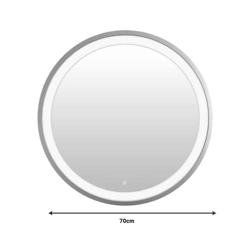 Καθρέπτης Led Starli Inart σε μπρονζέ απόχρωση Φ70x5.5εκ - Image 4