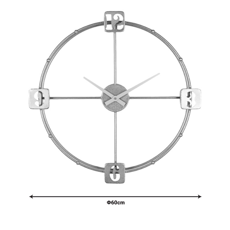 Ρολόι τοίχου Hunga Inart μέταλλο σε χρυσή απόχρωση 60x7.5x60εκ - Image 2