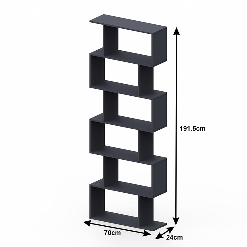 Βιβλιοθήκη Sezen σε λευκή απόχρωση 70x24x191.5εκ - Image 3