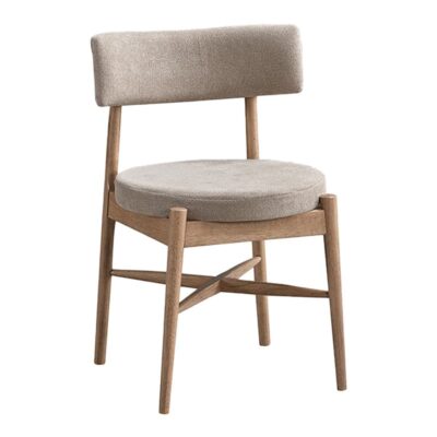 Καρέκλα Raudi rubberwood σε φυσική-εκρού απόχρωση 45.5x45.5x81εκ
