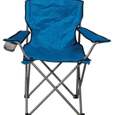 Μπλέ Πτυσσόμενο Καρεκλάκι Παραλίας - Camping Με Μεταλλικό Σκελετό , 47(w) x 76(d) x 45/80(h)cm