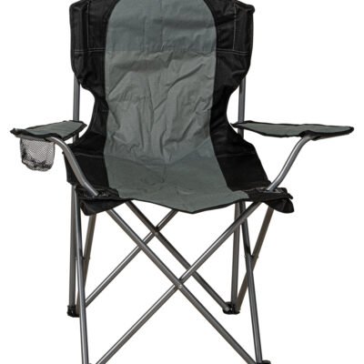 Γκρί Πτυσσόμενο Καρεκλάκι Παραλίας - Camping Με Μεταλλικό Σκελετό , 47(w) x 76(d) x 45/80(h)cm