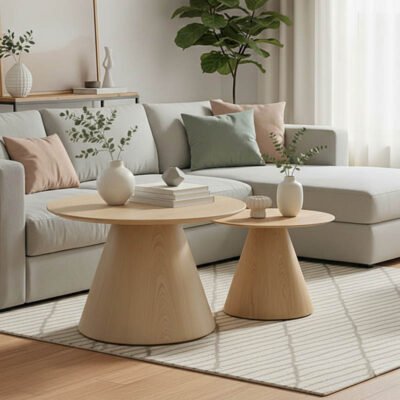 Tραπέζια σαλονιού Donda mdf σετ 2τεμ. sonoma