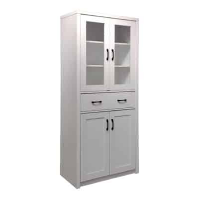 Βιτρίνα-ντουλάπα Nisso pakoworld σε λευκή απόχρωση 80x40x183.5εκ