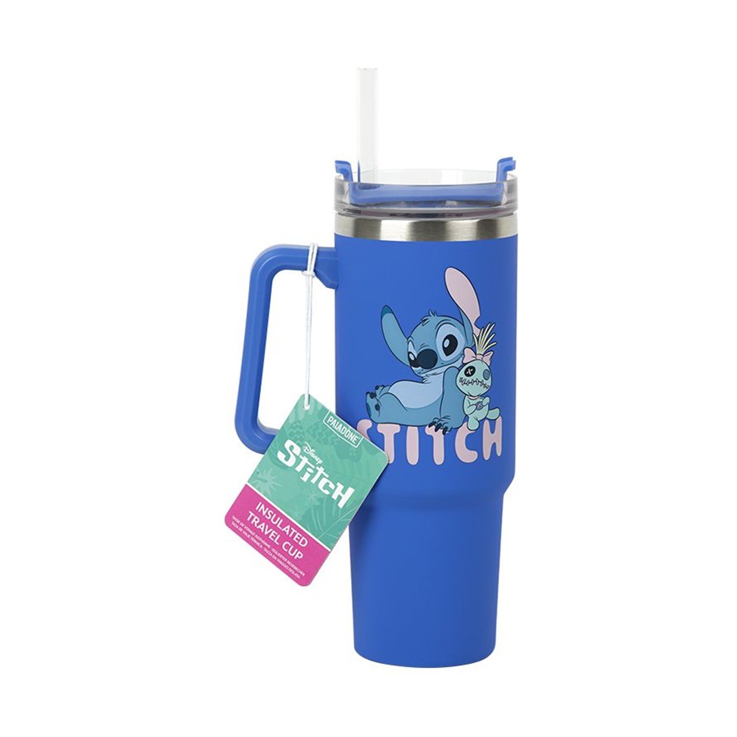 Paladone: Stitch - Blue 900ml Multiway Travel Cup and Straw (PP14794LS)