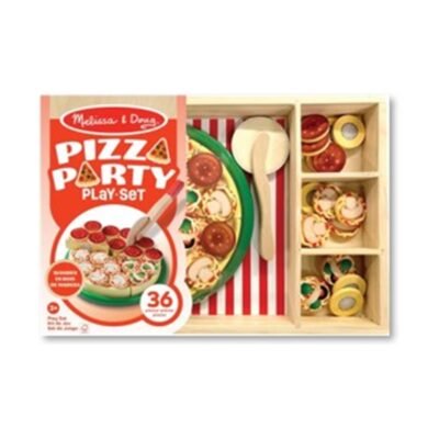 Melissa & Doug Pretend Play: Wood - Pizza Party Playset (6074863)