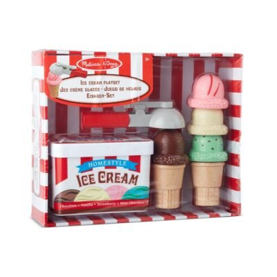 Melissa & Doug Pretend Play: Wood Scoop & Stack - Ice Cream Playset (6074871)