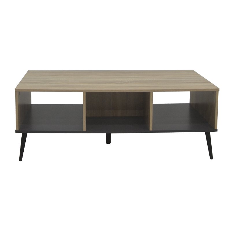 Τραπέζι σαλονιού Zezan σε sonoma-ανθρακί απόχρωση 121x60x44.5εκ - Image 3