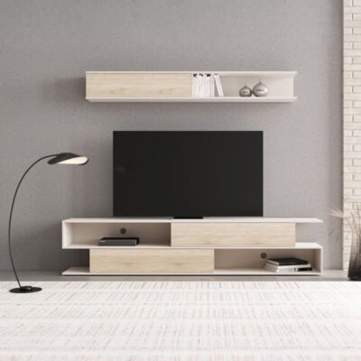 Σύνθετο σαλονιού Brick σε SONOMA-κρεμ απόχρωση 240x40x50.4εκ