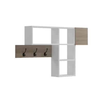 Κρεμάστρα τοίχου Wenia pakoworld σε sonoma-λευκό 99.5x15x61εκ