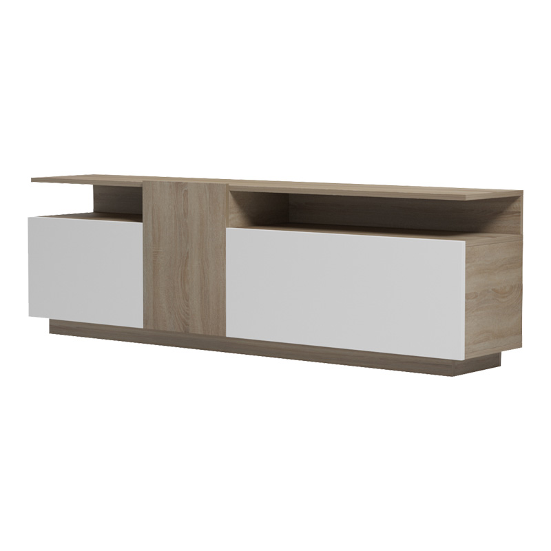 Μπουφές Vendora σε sonoma-λευκή απόχρωση 150x29.5x46.3εκ - Image 3