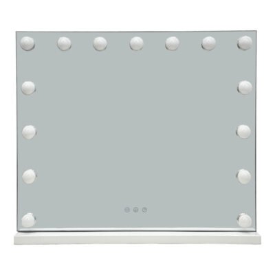 Καθρέπτης Led Hollywood Inart μέταλλο λευκό 60x12x52.3εκ