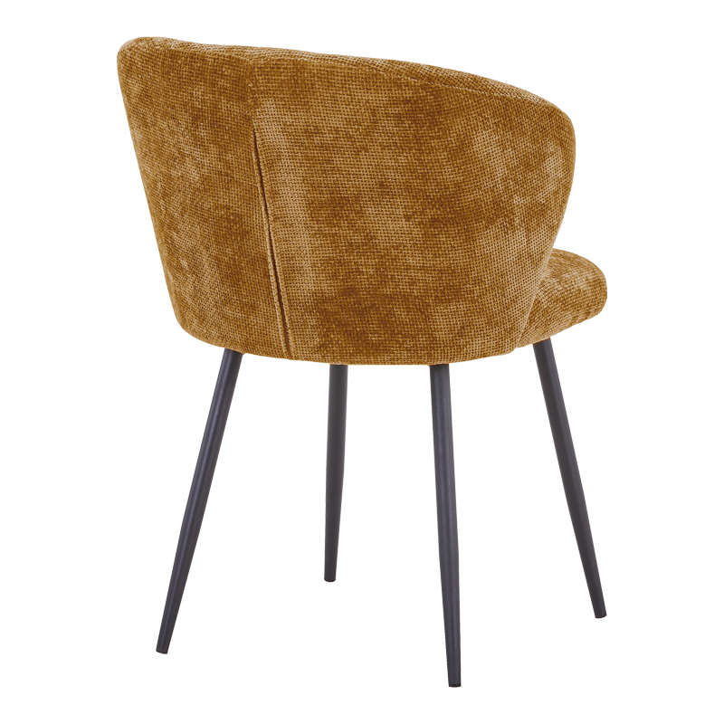Καρέκλα Karg camel ύφασμα-πόδι μαύρο μέταλλο 57x62x80εκ - Image 2