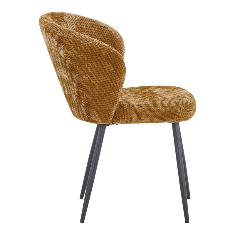 Καρέκλα Karg camel ύφασμα-πόδι μαύρο μέταλλο 57x62x80εκ - Image 3