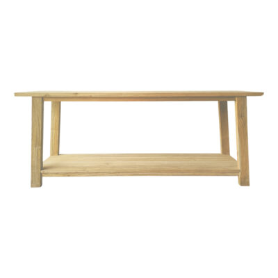 Κονσόλα Decoza teak ξύλο σε φυσική απόχρωση 200x40x80εκ