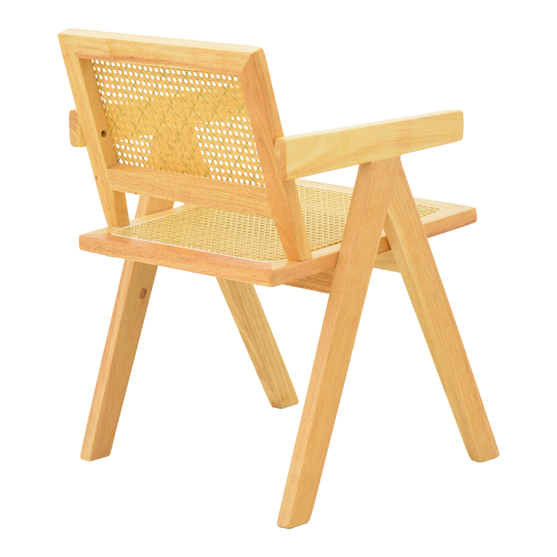 Πολυθρόνα Winslow rubberwood-rattan σε φυσική απόχρωση 51x54x80εκ - Image 3