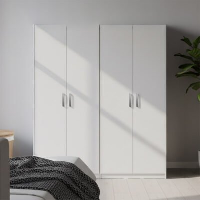 Ντουλάπα τετράφυλλη Lego Ι λευκή 160x42x180εκ