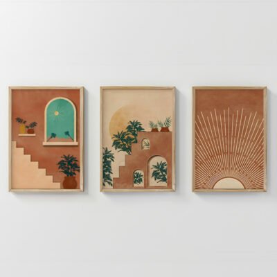 Πίνακας Affera τρίπτυχος με ψηφιακή εκτύπωση και πλαίσιο 33x1.5x48εκ