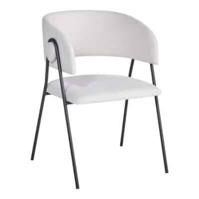 Πολυθρόνα Rachele I pakoworld μπεζ ύφασμα-πόδι μαύρο μέταλλο 52x65x79εκ