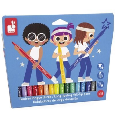 JANOD ΚΑΛΛΙΤΕΧΝΙΕΣ ΜΑΡΚΑΔΟΡΟΙ ΜΑΚΡΑΣ ΔΙΑΡΚΕΙΑΣ 18 ΤΕΜ. ΓΙΑ ΠΑΙΔΙΑ 3+