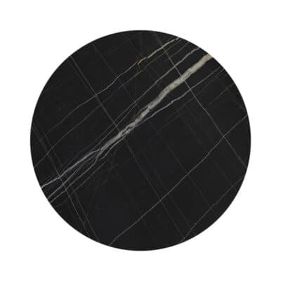Επιφάνεια τραπεζιού Relian pakoworld HPL μαύρο όψη μαρμάρου Φ60εκ πάχους 12mm