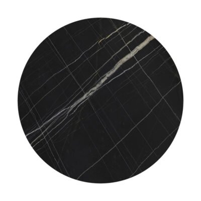 Επιφάνεια τραπεζιού Relian pakoworld HPL μαύρο όψη μαρμάρου Φ69εκ πάχους 12mm