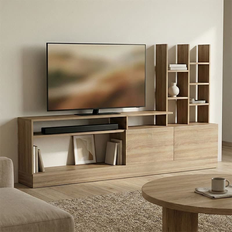 Σύνθετο σαλονιού Seruno pakoworld sonoma 170x25x100εκ
