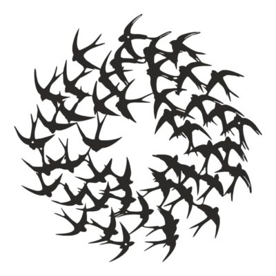 Διακοσμητικό τοίχου Swarm pakooworld μαύρο μεταλλικό Φ50x1,5εκ