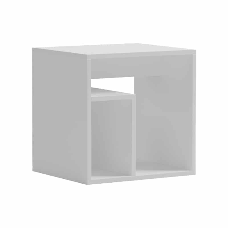 Βοηθητικό τραπέζι Doublo pakoworld λευκό 40x35x40εκ