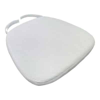 Μαξιλάρι αδιάβροχο Tiffany I pakoworld ύφασμα σε λευκή απόχρωση 39.5x38x2.5εκ