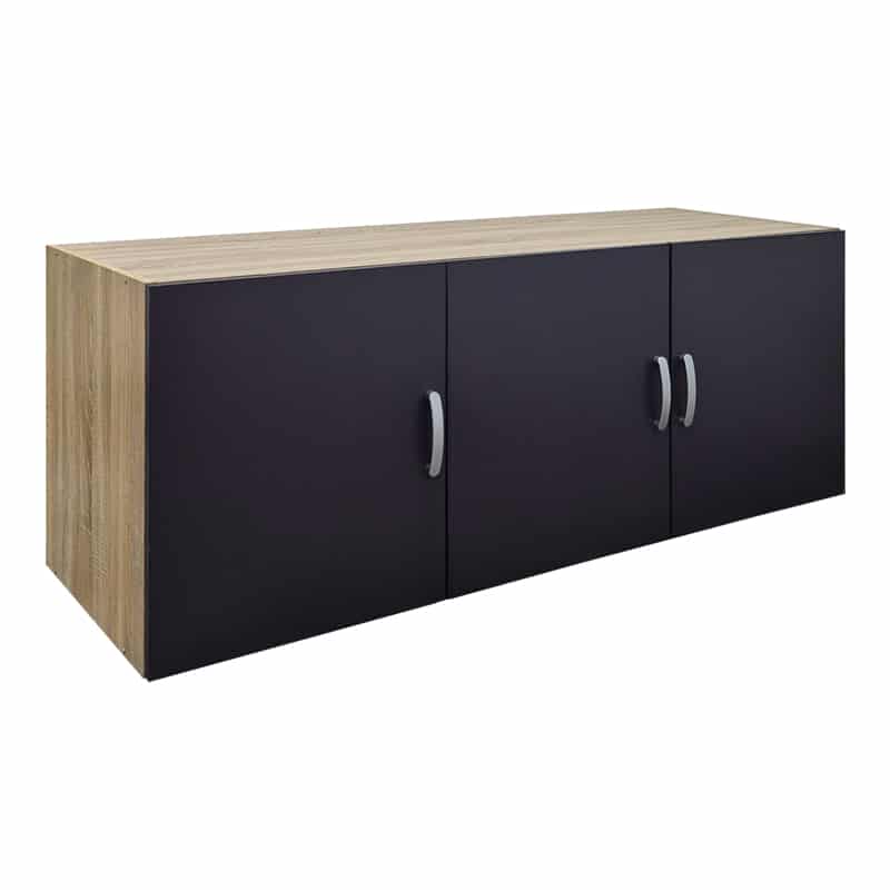 Πατάρι ντουλάπας τρίφυλλο Alvia pakoworld sonoma-ανθρακί 150x51x60εκ