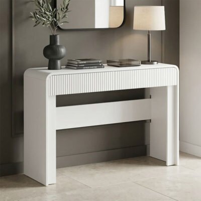 Κονσόλα Zeplen pakoworld λευκό mdf 110x38x75εκ